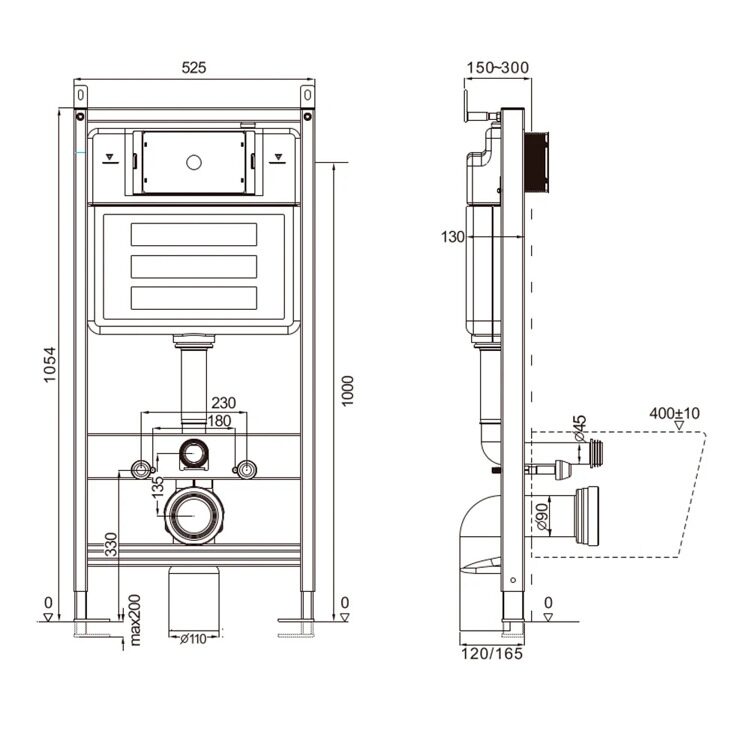 Инсталляция для унитаза, AQUAme AQM4002