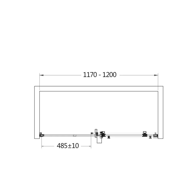 Душевая дверь 120*195 см, 8 мм, хром, AQUAme AQM4201F-12