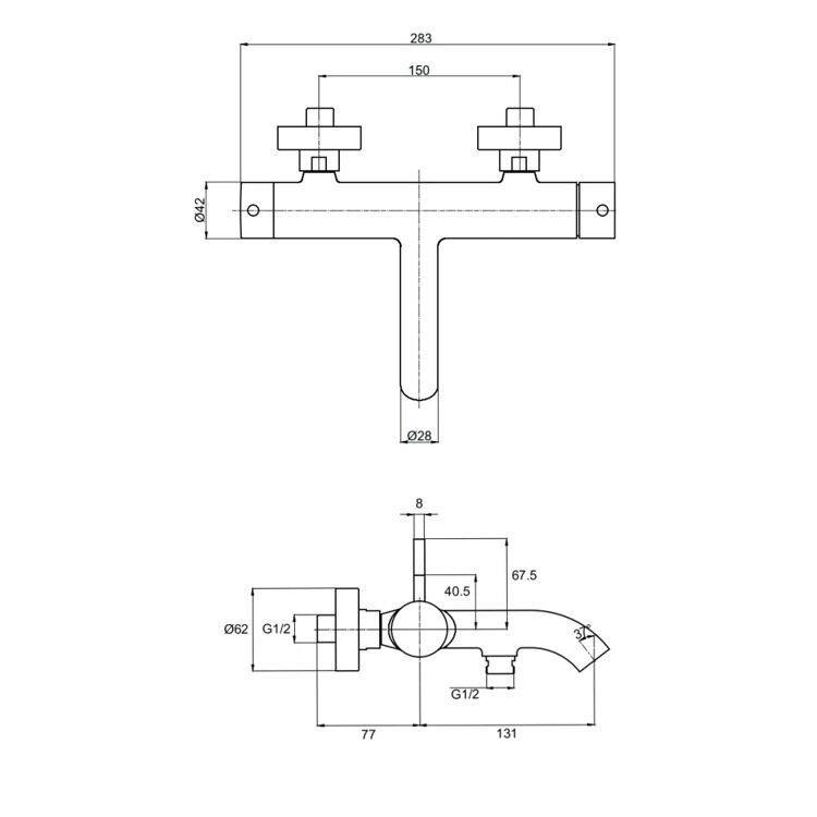 Смеситель для ванны, шлифованное золото AQUAme Siena AQM6212BG