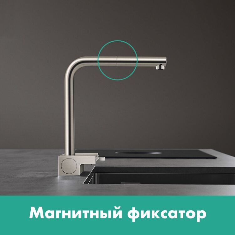 Смеситель для кухни Hansgrohe Aquno Select M81 73830800 Сталь