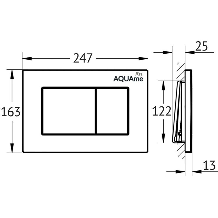 Панель смыва для инсталляции, белый, AQUAme AQM4102W