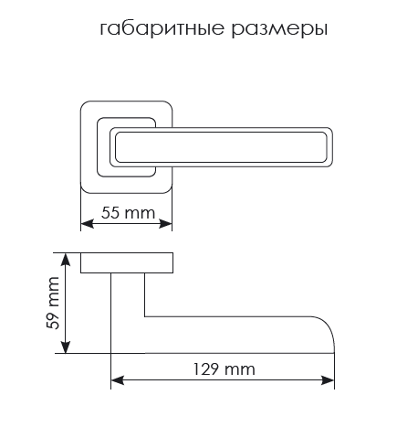 Дверные ручки Morelli FLEX MH-44 SC/CP-S55 матовый/полированный хром