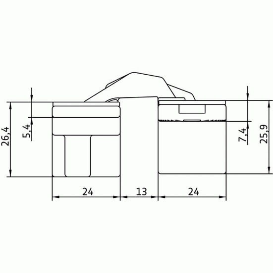 Скрытые петли Morelli с 3-D регулировкой HH-1 PG золото