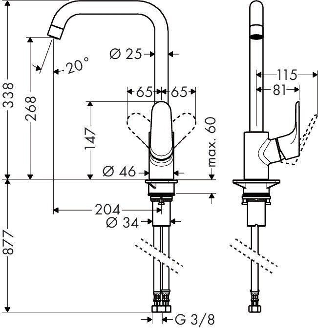 Смеситель для кухни Hansgrohe Focus M41 31820800 Сталь