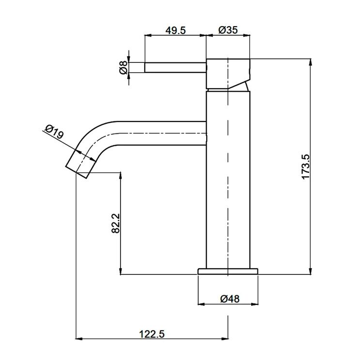 Смеситель для раковины, шлифованное золото AQUAme Siena AQM6210BG