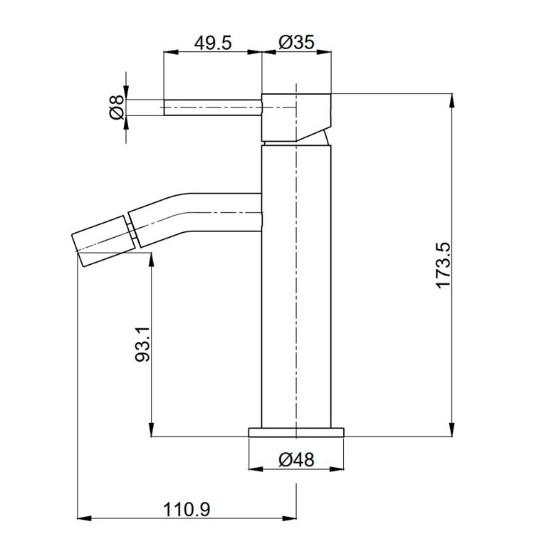 Смеситель для биде, шлифованное золото AQUAme Siena AQM6216BG