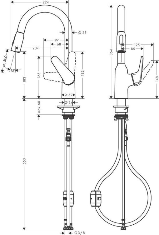 Смеситель для кухни Hansgrohe Focus M42 71801000 хром