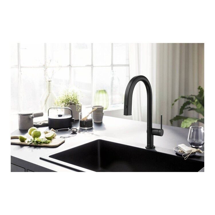 Смеситель для кухни Hansgrohe Aqittura M91 76803670 черный матовый